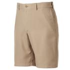 Men's Grand Slam Expandable Waistband Performance Golf Shorts, Size: 34, Dark Beige