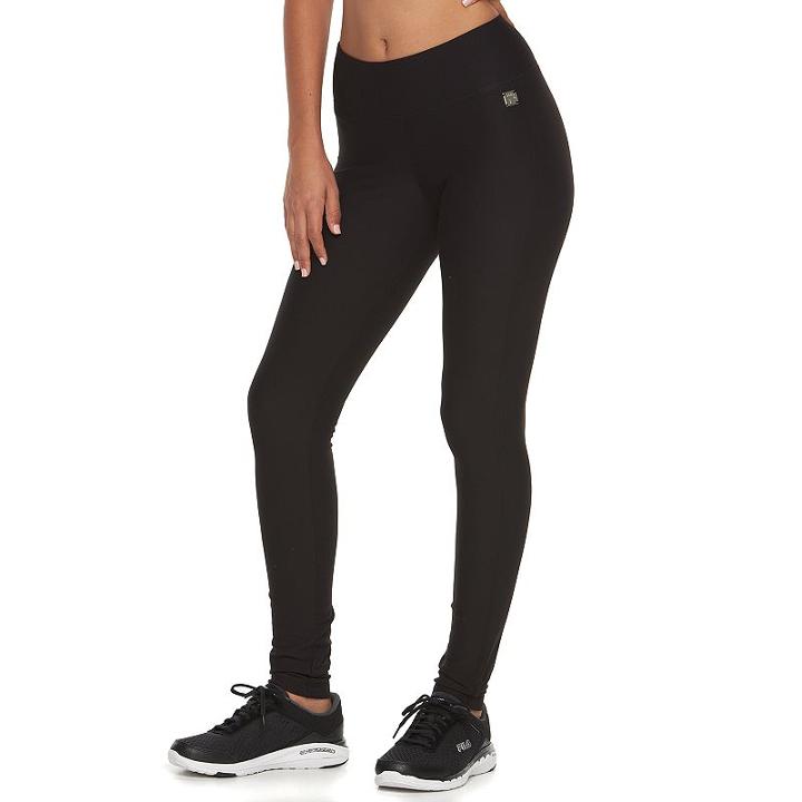 Women's Fila Sport&reg; Moisture-wicking Yoga Leggings, Size: Small, Black