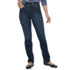 Women's Croft & Barrow&reg; Classic Curvy Straight-leg Jeans, Size: 6, Blue (navy)