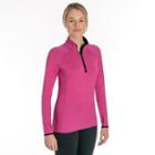Women's Snow Angel Veluxe Quarter-zip Top, Size: Small, Brt Pink