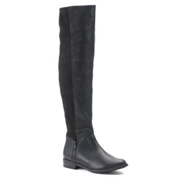 Unleashed By Rocket Dog Martina Woman's Over-the-knee Boots, Size: Medium (6.5), Black