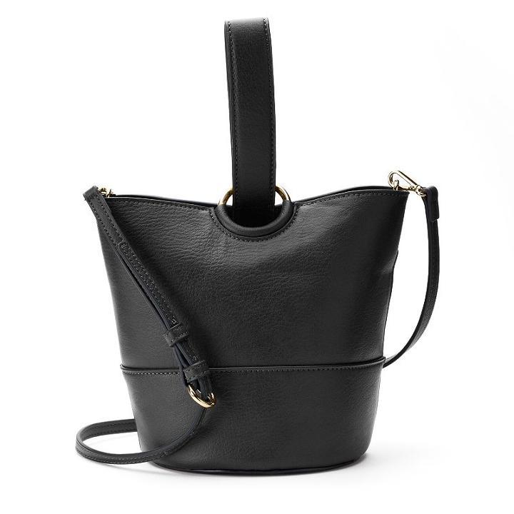 Lc Lauren Conrad Lili Loop Crossbody Bucket Bag, Women's, Black