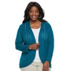 Plus Size Dana Buchman Open Stitch Shrug, Women's, Size: 1xl, Blue