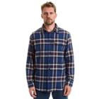 Big & Tall Stanley Classic-fit Plaid Flannel Button-down Shirt, Men's, Size: L Tall, Blue (navy)