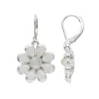 Napier Flower Drop Earrings, Women's, White