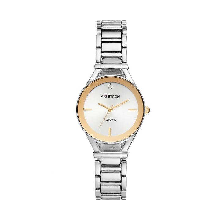 Armitron Women's Diamond Watch - 75/5334svtt, Size: Small, Silver