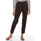 Petite Croft & Barrow&reg; Seam-front Ponte Pants, Women's, Size: Xl Petite, Dark Brown