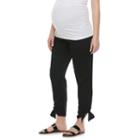 Maternity A:glow Full Belly Panel Twill Pants, Women's, Size: L-mat, Black