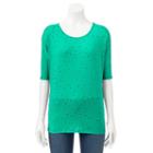 Women's Apt. 9&reg; Dolman Tee, Size: Small, Turquoise/blue (turq/aqua)