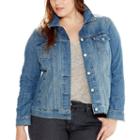 Plus Size Levi's Denim Trucker Jacket, Women's, Size: 1xl, Med Blue