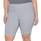 Plus Size Dana Buchman Pull On Bermuda Shorts, Women's, Size: 3xl, Oxford