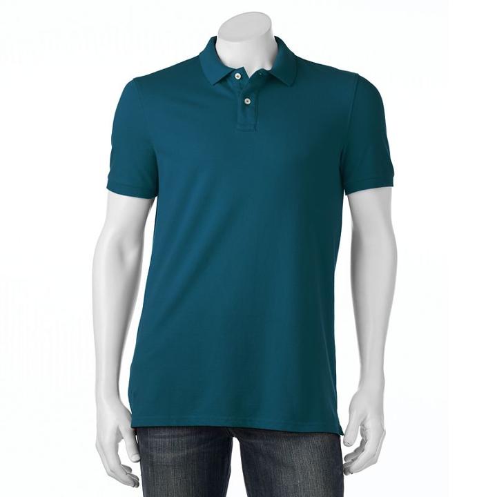 Big & Tall Sonoma Goods For Life&trade; Flexwear Classic-fit Pique Polo, Men's, Size: 3xl Tall, Dark Blue