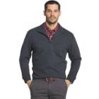 Men's Arrow Classic-fit Sueded Fleece Quarter-zip Pullover, Size: Small, Grey (charcoal)