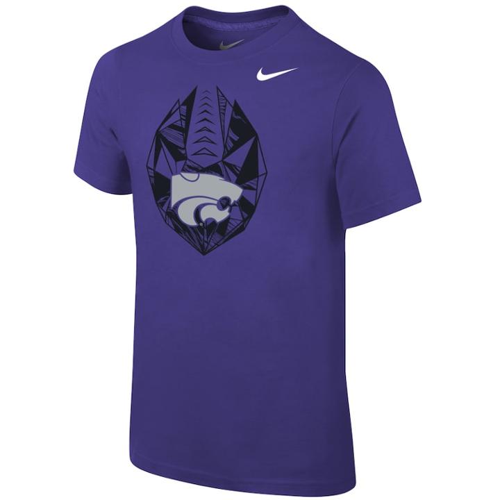 Boys 8-20 Nike Kansas State Wildcats Football Icon Tee, Size: S 8, Purple