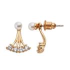 Lc Lauren Conrad Jacket Earrings, Women's, Gold