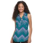 Candie's, Juniors' &reg; Printed Lace-up Top, Girl's, Size: Small, Blue