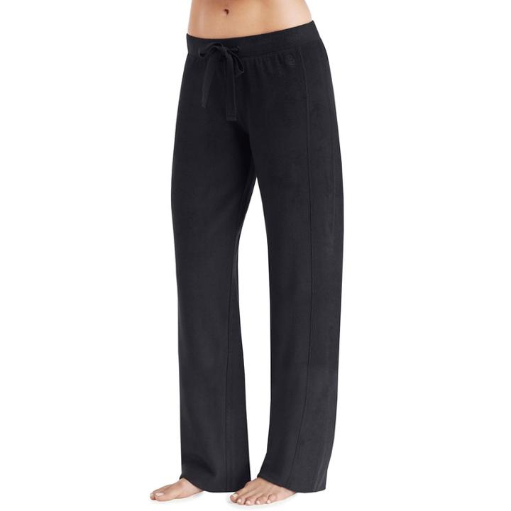 Women's Cuddl Duds Fleece Lounge Pant, Size: Xsml Av/rg, Black