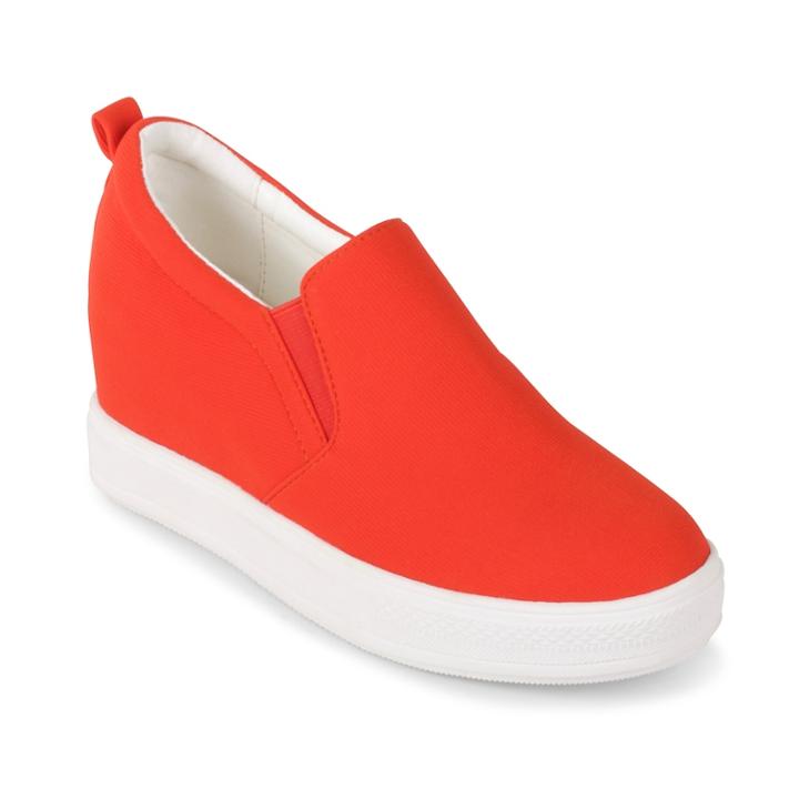 Wanted Women's Slip-on Sneaker Wedge Shoes, Size: 6, Drk Orange