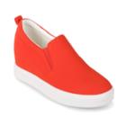Wanted Women's Slip-on Sneaker Wedge Shoes, Size: 6, Drk Orange