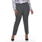 Plus Size Napa Valley Pull-on Pants, Women's, Size: 18 W, Grey Other