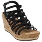 Sugar Jurassic 2 Women's Platform Wedge Sandals, Size: Medium (8), Black