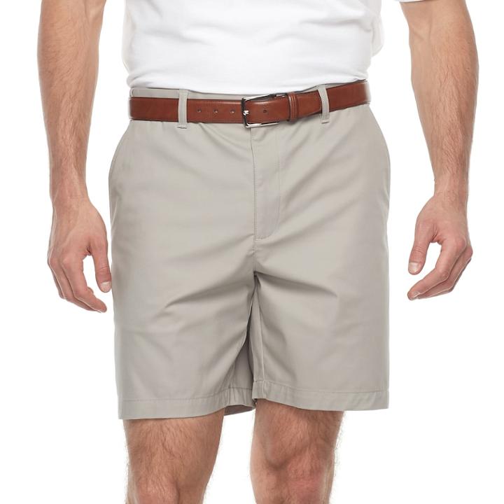 Big & Tall Croft & Barrow&reg; Regular-fit Easy-care Stretch Flat-front Shorts, Men's, Size: 46, Med Grey