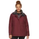 Plus Size Columbia Eagles Call Hooded 3-in-1 Systems Jacket, Women's, Size: 2xl, Med Pink