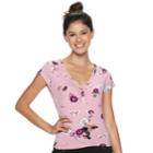 Juniors' Candie's&reg; Ruched Floral Top, Teens, Size: Xs, Pink