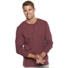 Men's Sonoma Goods For Life&trade; Modern-fit Supersoft Thermal Henley, Size: Small, Dark Red