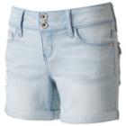Juniors' Hydraulic Lola 2-button Midi Shorts, Teens, Size: 15, Blue