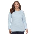 Plus Size Croft & Barrow&reg; Crewneck Tee, Women's, Size: 1xl, Light Blue