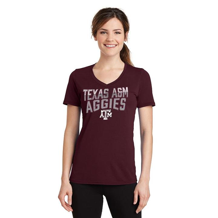 Women's Texas A & M Aggies Fair Catch Tee, Size: Large, Blue