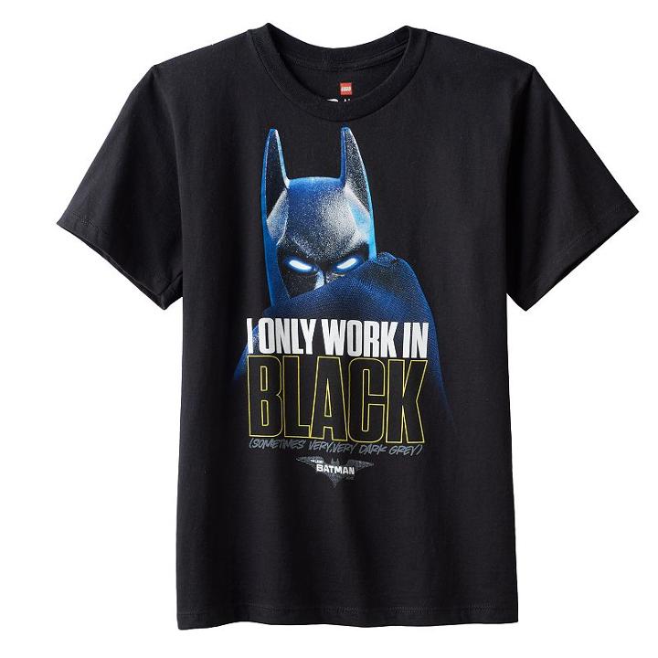 Boys 8-20 The Lego Batman Movie Tee, Boy's, Size: Medium, Black