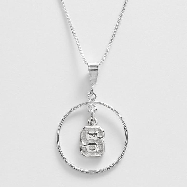 Dayna U North Carolina State Wolfpack Sterling Silver Logo Pendant, Women's, Size: 16, Grey