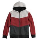 Boys 8-20 Urban Pipeline&reg; Textured Colorblock Sherpa Hoodie, Size: Large, Red