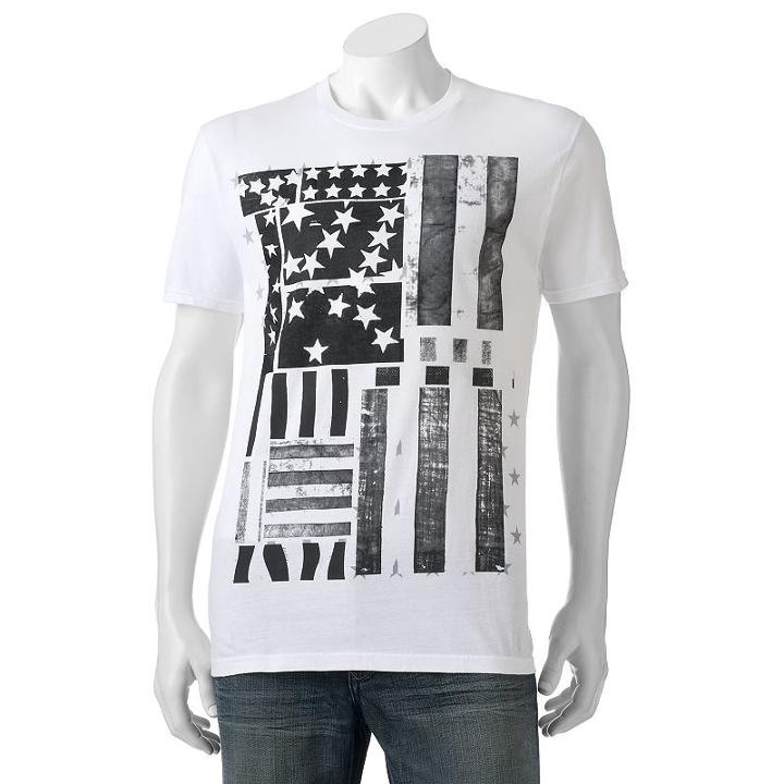Men's Apt. 9&reg; American Flag Tee, Size: Xxl, White