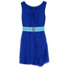 Girls 7-16 Iz Amy Byer Side Ruffle Belted Dress, Girl's, Size: 14, Brt Blue
