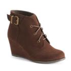 So&reg; Women's Lace-up Wedge Boots, Girl's, Size: Medium (10), Brown