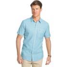 Men's Izod Dockside Classic-fit Chambray Woven Button-down Shirt, Size: Large, Dark Blue
