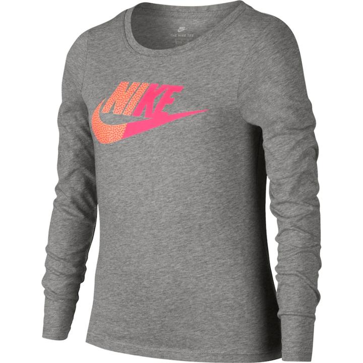Girls 7-16 Nike Split Futura Long Sleeve Tee, Size: Medium, Grey