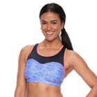 Women's Zeroxposur Reversible Swim Crop Top, Size: 12, Blue Other