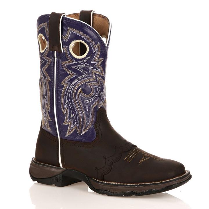 Durango Lady Rebel Powder 'n Lace Women's Cowboy Boots, Size: Medium (10), Purple