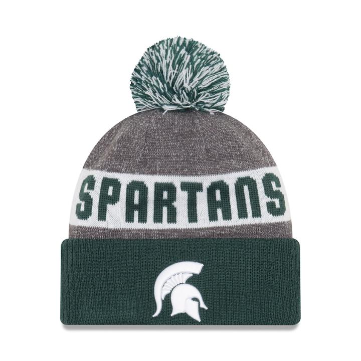 Adult New Era Michigan State Spartans Sport Knit Beanie, Men's, Green