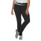 Juniors' Plus Size So&reg; Colorblock Waistband Bootcut Yoga Leggings, Teens, Size: 1xl, Black