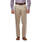 Big & Tall Haggar&reg; Premium No-iron Stretch Classic-fit Flat-front Khaki Pants, Men's, Size: 34x36, Dark Beige