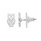 Lc Lauren Conrad Openwork Owl Nickel Free Stud Earrings, Women's, Silver