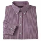 Men's Croft & Barrow&reg; Fitted Patterned Easy-care Button-down-collar Dress Shirt, Size: 17-32/33, Red