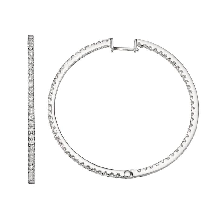 Forever Classic 2 Carat T.w. Lab-created Moissanite Hoop Earrings, Women's, White