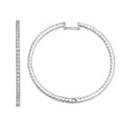 Forever Classic 2 Carat T.w. Lab-created Moissanite Hoop Earrings, Women's, White