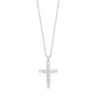 Sterling Silver Crucifix Pendant Necklace, Women's, Size: 18, Grey